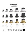 SUNSET * Empotrable LED 30/40W Marco Negro